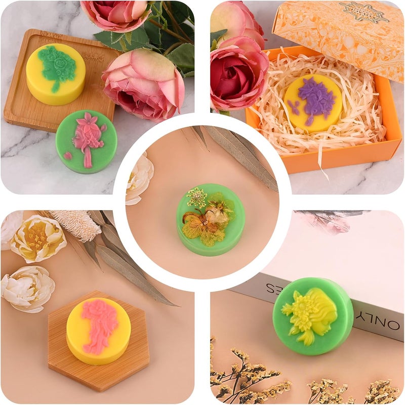 Moukiween Circular Silicone Soaps Mold,Loofah Soaps Molds,2PCS Silicone Soap Mold,Suitable for Making Soap,Bath Bombs,Shampoo Sticks,Candles and DIY Resin Handicrafts - Image 5